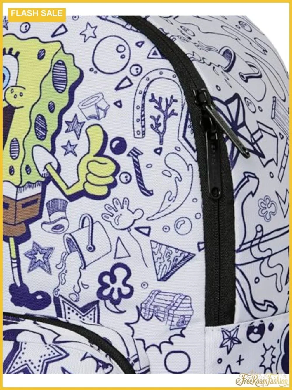 SpongeBob Large Water-Resistant Laptop Backpack with Padded Straps